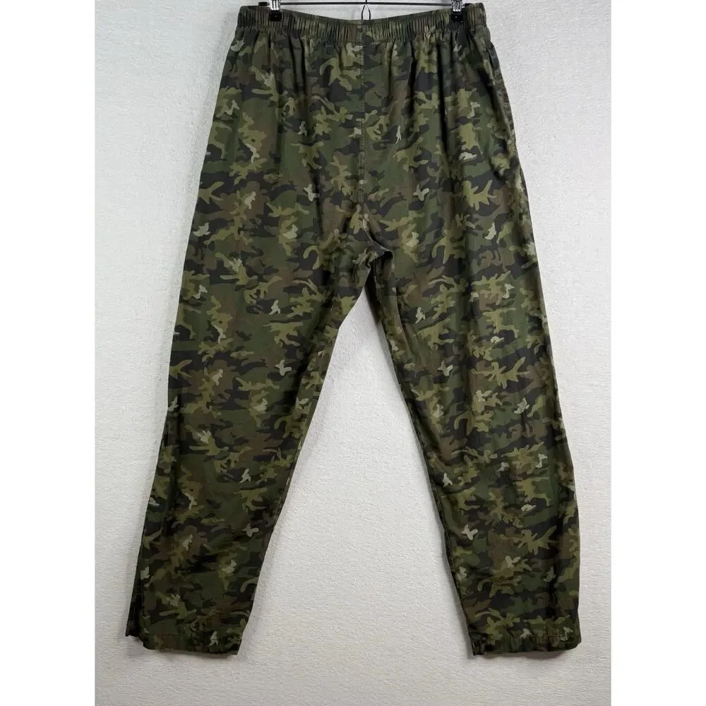 Polo Ralph Lauren Sleepwear Drawstring Pants Mens L Green Camo Loungewear Cotton